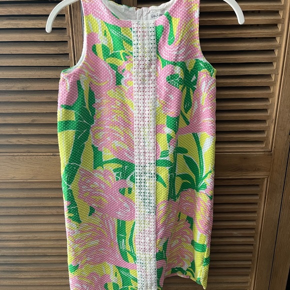 Lilly Pulitzer Pink and Green Floral Kids Dress - Picture 1 of 2